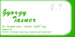 gyorgy tasner business card